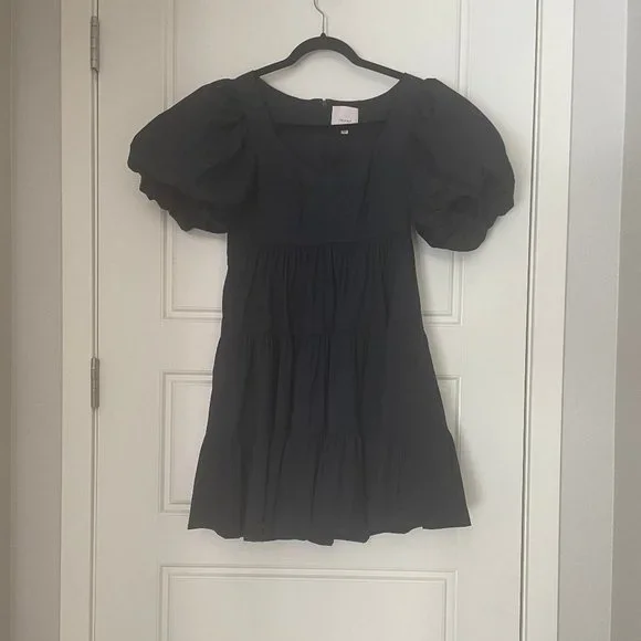 CINQ A SEPT ETHEL A-LINE BABYDOLL DRESS NAVY BLUE SIZE 2 NWT - Picture 13 of 16